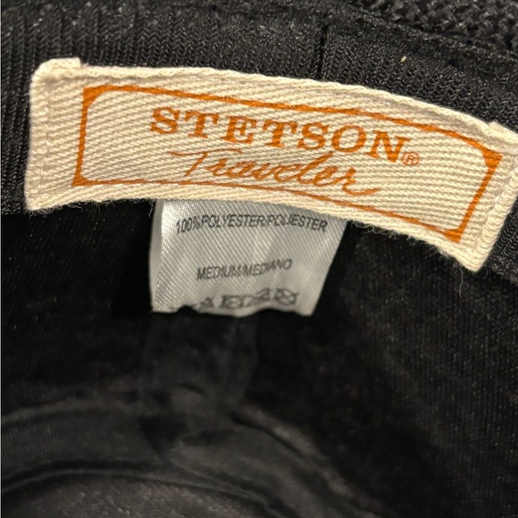 Stetson Traveler Men’s Black Fedora With Grey Piping And Logo Sz M Style #31905 - Picture 7 of 9